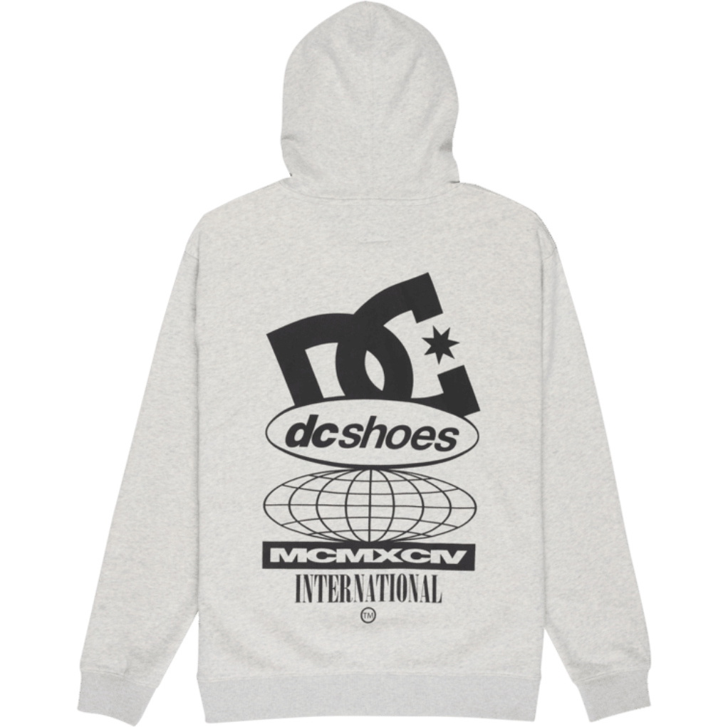 2026 DC Shoes Mens Sport Stack Hoodie EDYSF03286 - Light Heather Grey